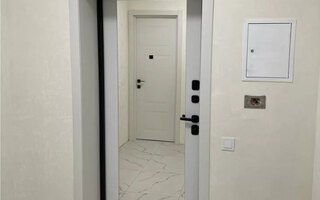 входная дверь в квартиру с зеркалом внутри