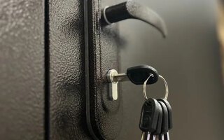 цилиндровый замок с ручкой на планке - одностворчатая дверь в квартиру
